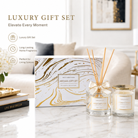 Coffret cadeau de parfum de luxe OEM avec diffuseur à bâtonnets et bougie parfumée