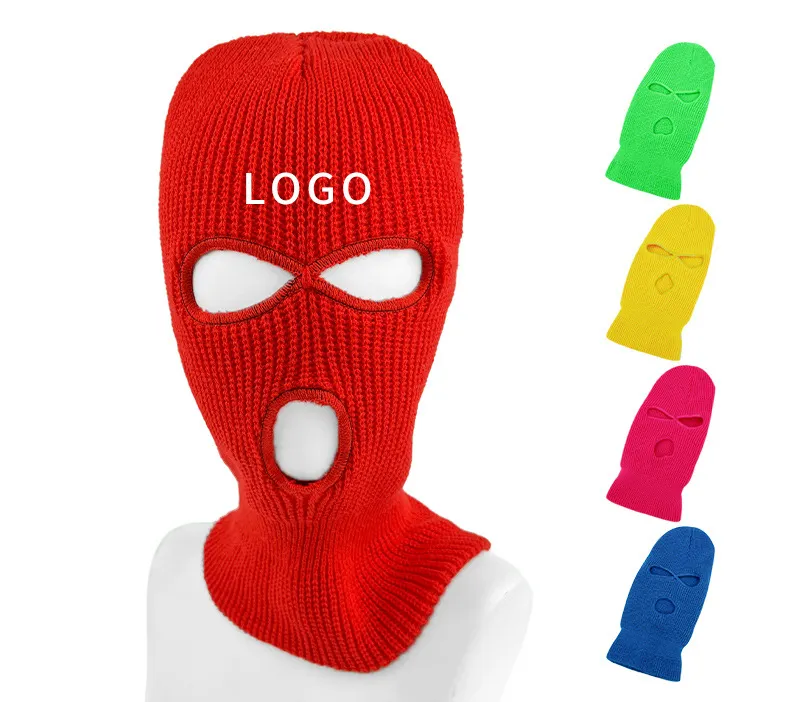 Bonnet de Ski de sport personnalisé OEM, masque de Ski à la mode, bonnet de Ski de sport à 3 trous