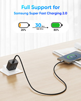 SUNGUY Nuevo Cable de Datos USB-C PD de 100W, Cable de Carga Rápida Tipo C, Cargador de Teléfono para Teléfono, Laptop y Uso en el Automóvil