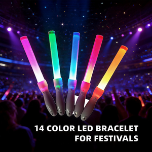 แท่งไฟ LED RGB โลโก้สั่งทำได้ สำหรับ<span class=keywords><strong>คอน</strong></span>เสิร์ต เชียร์กีฬา  พร้อมไฟกระพริบ 7 โหมด สำหรับงานปาร์ตี้ งานแต่งงาน - Product Image 1