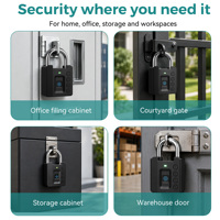 Candado Inteligente SJJ de Aleación de Zinc con Huella Dactilar para TTLock, Código de Acceso, Llaves de Respaldo, IP67 Impermeable, para Exteriores, Puertas, Almacenes