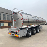 Semi-citerne à résine à 3 essieux et 4 compartiments, revêtement anti-corrosion, pour le transport de résine liquide, avec serpentins de chauffage à vapeur et isolation thermique