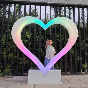 <span class=keywords><strong>Led</strong></span> phát sáng hình trái tim vòm ngoài trời bãi cỏ trang trí tương tác Prop cho khu vực danh lam thắng cảnh phổ biến check-in LANDMARK cảnh quan - Product Image 3