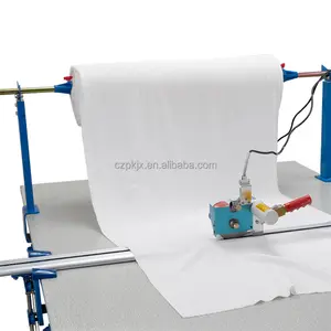 Automatic straight knife table textile cloth end cutter vertical roller blinds curtain pvc fabric end edge cutter