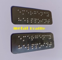 Les autocollants durables d'étiquette de Braille d'étiquette de Braille de haute qualité pourraient matériel en métal de PVC CPP