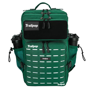 Zaino Tattico Trailpop Impermeabile da Sport Fitness Crossfit Escursionismo 45L <span class=keywords><strong>Verde</strong></span> Scuro Borsa da Palestra con Doppio Porta Borraccia - Product Image 1
