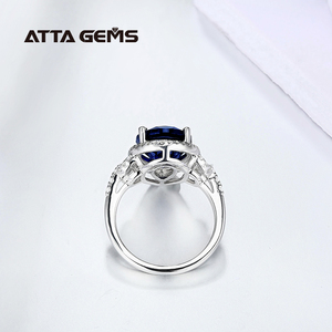piedras preciosas anillos para las <span class=keywords><strong>mujeres</strong></span> de la joyería de la plata esterlina 925, anillo de 3 colores gran tamaño 6-8 - Product Image 4