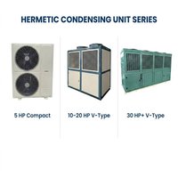 Unidad Condensadora Copeland Walk Cooler Refrigerada por Aire para Cuarto Frío, Congelador, Almacenamiento de Alimentos, Control de Temperatura para Vegetales y Carne