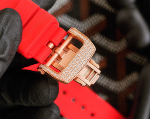 Reloj Mecánico de Lujo Nueva Tendencia 2025 35-02 con Caja de Fibra de Carbono, Cristal de Zafiro, Esfera con Correa de Caucho y Reserva de Marcha - Product Image 5