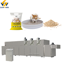 Ligne de production complète de litière pour chat, machine à fabriquer de la litière pour chat biodégradable au tofu, extrudeuse de litière pour chat à base d'amidon