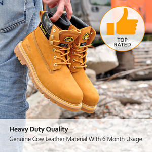 Safetoe פרה Nubuck עור בטיחות אתחול גודייר דקות עטר גומי בלעדי עבודה בטיחות אתחול - Product Image 5