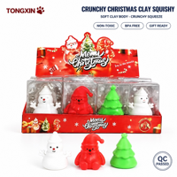 Jouets Squishy de Noël en Argile Moelleuse et Croustillante TONGXIN, incluant Squishies Père Noël, Squishies Croustillants, Squishies Bonhomme de Neige et Squishies en Argile Souple Studio