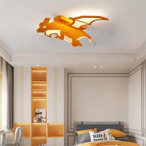 Lámpara LED regulable moderna para niños, pantalla acrílica de dibujos animados, luminaria, diseño de dinosaurio, lámpara de techo para niño, guardería con <span class=keywords><strong>Remo</strong></span> - Product Image 2