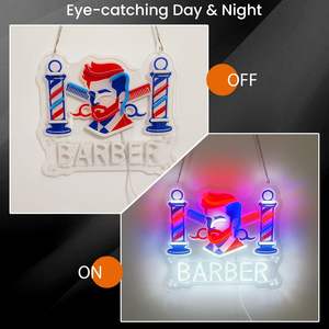 Enseigne lumineuse LED pour salon de <span class=keywords><strong>coiffure</strong></span>, enseignes lumineuses pour salon de <span class=keywords><strong>coiffure</strong></span>, enseignes pour salon de <span class=keywords><strong>coiffure</strong></span>, logo d'entreprise - Product Image 4