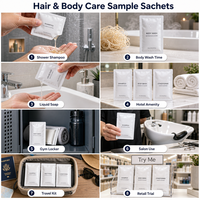 Sachets d'échantillons personnalisés de 1 ml, 3 ml, 5 ml, étanches, thermoscellables, en aluminium, pour crème, lotion, crème solaire, cosmétiques