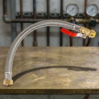 Raccord de tuyau de chauffe-eau en acier inoxydable à connexion rapide, valve en laiton, raccords à emboîtement rapide, haute performance, cuisine moderne
