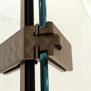 Cabine de <span class=keywords><strong>douche</strong></span> d'angle en diamant certifiée usine <span class=keywords><strong>avec</strong></span> revêtement nano, verre trempé <span class=keywords><strong>et</strong></span> cadre en acier inoxydable SUS, porte à charnières - Product Image 2