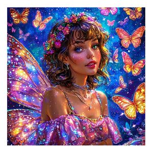 Pinturas desnudas de cada momento, arte de diamantes, hermosa Hada con alas, taladro <span class=keywords><strong>AB</strong></span>, diamantes completos, taladro de gemas, decoración del hogar ASF2808 - Product Image 1