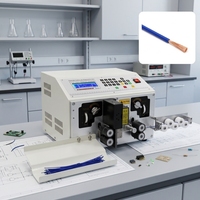 Machine automatique de découpe et de pelage de fils électroniques avec lame en acier tungstène, précision de 0,01 mm et capacité de 200 à 1000 mm