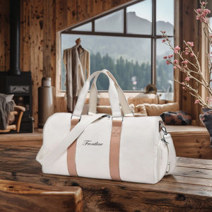 High Quality Eco Friendly Fashion <strong>Large</strong> Leather Canvas Weekender Duffel Bag with Zipper Closure Unisex - Product Image 4