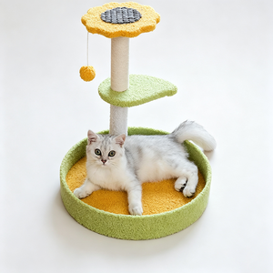 Arbre à chat avec structure d'escalade, petit nid pour chat, plateforme de saut intégrée, griffoir et jouets pour chat - Vente en gros pour l'exportation - Product Image 4