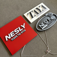 Letrero de luz de canal 3D personalizado restaurante tienda señalización Logotipo de negocios letrero Led iluminado para tienda al aire libre