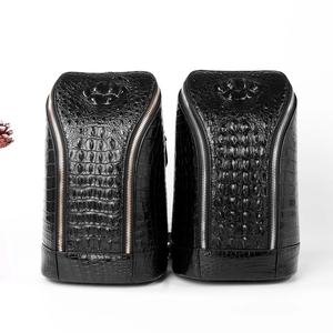 Sac de poitrine personnalisable en cuir de crocodile véritable pour homme, sac bandoulière OEM, sac à bandoulière, personnalisation d'échantillons - Product Image 2