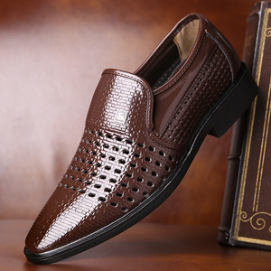 Chaussures en cuir PU pour hommes, respirantes en maille, <span class=keywords><strong>mocassins</strong></span> plats modernes, chaussures habillées formelles pour homme, <span class=keywords><strong>mocassins</strong></span> décontractés quotidiens - Product Image 3