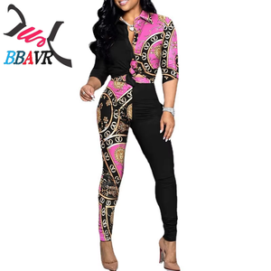 Conjunto Casual de Dos Piezas para Mujer, Camisa de Manga Larga con Estampado a Color y Pantalones Casuales, Venta al Por Mayor, Nuevo, Popular en Tiktok - Product Image 3