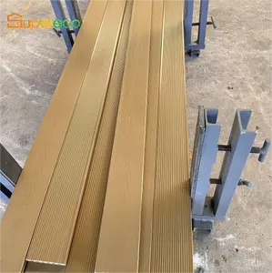 Terrace Backyard Light Brown Outdoor Composited Wpc Decking Solid Wood Floor Decking For Outdoor Easy Installation