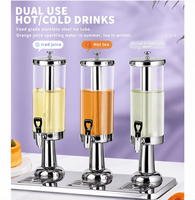 Distributeur d'eau/jus portable OEM 3L en acier inoxydable, idéal pour les fêtes et mariages, sécuritaire pour les aliments, pour stations de buffet et refroidisseur de liquides pour boissons froides