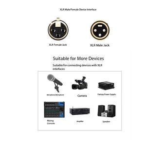 Câble audio XLR équilibré en stock pour consoles de <span class=keywords><strong>mixage</strong></span>, amplificateurs, microphones et connexions de haut-parleurs - Product Image 3