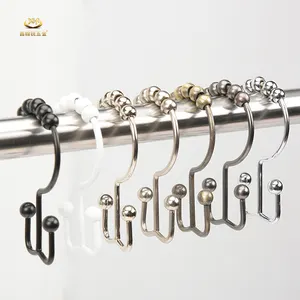 Xinhanrui Custom Rust Resistant Metal Glide Double Glide Hooks Shower Curtain Rings