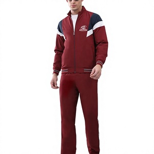 Custom Printing Brand Logo Eco-Friendly Casual Solid Men Tracksuit Breathable Lightweight 100% Cotton <b>Track</b> <b>Jacket</b> Sweatpants - Product Image 1