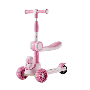 Trottinette pour enfants en gros, trottinette pliable à 3 roues pour enfants, hauteur réglable, <span class=keywords><strong>planche</strong></span> à roulettes, trottinette pour bébé avec siège, lumière et musique - Product Image 3