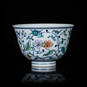 Zhongjiayao Brand Chinese Style Ceramic Tea Cup Jingdezhen Kung Fu Tea Set Chai Kiln Blue And White Porcelain Teacup