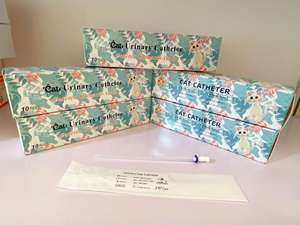 สายสวนปัสสาวะแมวปลายเปิด/ด้านข้างสำหรับแมวสายสวน3FR 4FR โรงพยาบาลสัตว์ใช้ <span class=keywords><strong>Sonda</strong></span> urinaria CON estilete Gato - Product Image 5