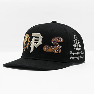 بسعر المصنع شعار مخصص التطريز 6 لوحات الصين تصنيع قبعة سناباك وقبعة المفاجئة مرة أخرى - Product Image 4