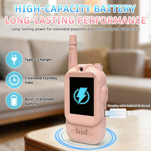 วิทยุสื่อสารวิดีโอสำหรับเด็ก A3 สีฟ้าชมพู ของเล่นกลางแจ้งขนาดเล็กพร้อมคุณสมบัติป้องกันฝุ่นสำหรับการสื่อสารระหว่างพ่อแม่และลูก - Product Image 5