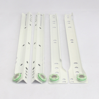Glissières de tiroir de cuisine robustes et durables, revêtement blanc, glissières silencieuses en acier, rails pour armoire, commode, meubles