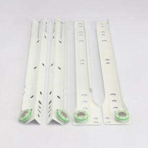 Glissières de tiroir de cuisine robustes et durables, revêtement blanc, glissières silencieuses en acier, rails pour armoire, commode, meubles - Product Image 2