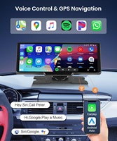 Écran Carplay sans fil portable 10.26 ''avec caméra frontale HD sans fil Mirror Link GPS Siri Bluetooth Carplay Screen pour voiture