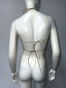 <span class=keywords><strong>Bikini</strong></span> Halter <span class=keywords><strong>Sling</strong></span> Nouveau Style Américain 2026 à Lacets Motif Géométrique Tissé en Alliage Séchage Rapide Écologique Style Ins - Product Image 6