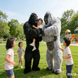 지아닝 브랜드 2.6m 3m 남녀공용 킹콩 고릴라 마스코트 코스튬 의상, 성인용 파티 카니발을 위한 광둥성 공기주입식 봉제 인형옷 - Product Image 2