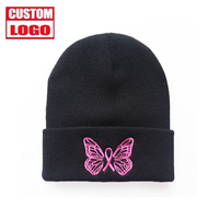Bonnet en tricot jacquard 100% acrylique, bonnet d'hiver personnalisé, motif camouflage à pois pour le ski, la plage, bonnet en tricot personnalisé pour le ski