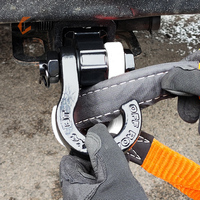 Manille à pression en acier Industrie lourde minière Surface galvanisée Capacité de charge de 8 tonnes Forgé 3/4 "Manille de remorquage d'arc tout-terrain de type américain