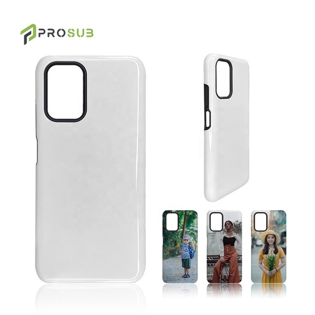 Prosub Wholesale Sublimation Mobile Cover TPU PC Tough Coated 3D Blank Sublimation Cell Phone Case for Redmi Note 10S