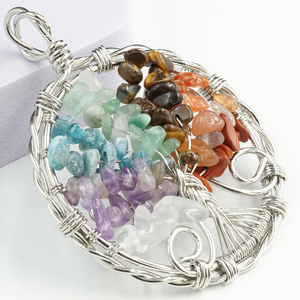 Pendentifs arbre de vie en cristal naturel 7 chakras pour femmes - Product Image 3