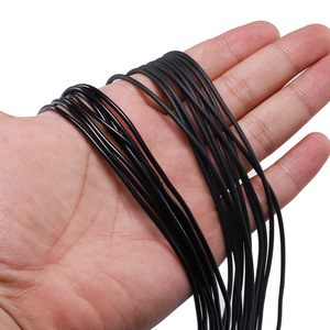 St. Kunkka <b>Black</b> PU Leather Cord With Lobster Clasp 1M Handmade Craft Supply Necklace <b>String</b> Art Artificial Leather Rope - Product Image 3