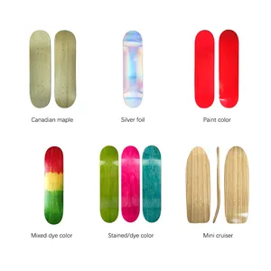 Custom Color Dye Stain Canadian Maple Skateboard Deck 8.0 8.25 Inch Blank Skateboard Decks Available In Various Custom Colors